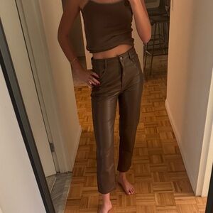 Wilfred Brown Leather Jacket